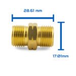 2 x 5/8 UNF Left Hand Hose Joiner for Fuel - Image 4