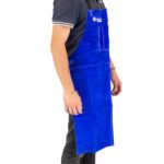 Weldclass Blue Leather Welders Welding Apron 900mm x 600mm WC-01753 - Image 2