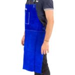 Weldclass Blue Leather Welders Welding Apron 900mm x 600mm WC-01753 - Image 3