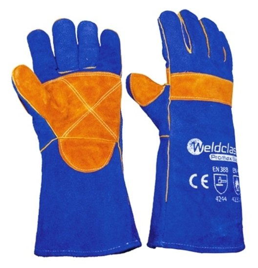 Promax Blue Mig Welding Gloves - 12 Pairs - 40cm Long