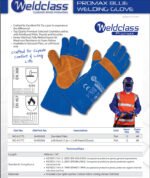 Promax Blue Left Hand Welding Gloves 1 Pair Lefties