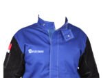 2XL Weldclass Welding Jacket - BLUE FR with Leather Sleeves - Image 3