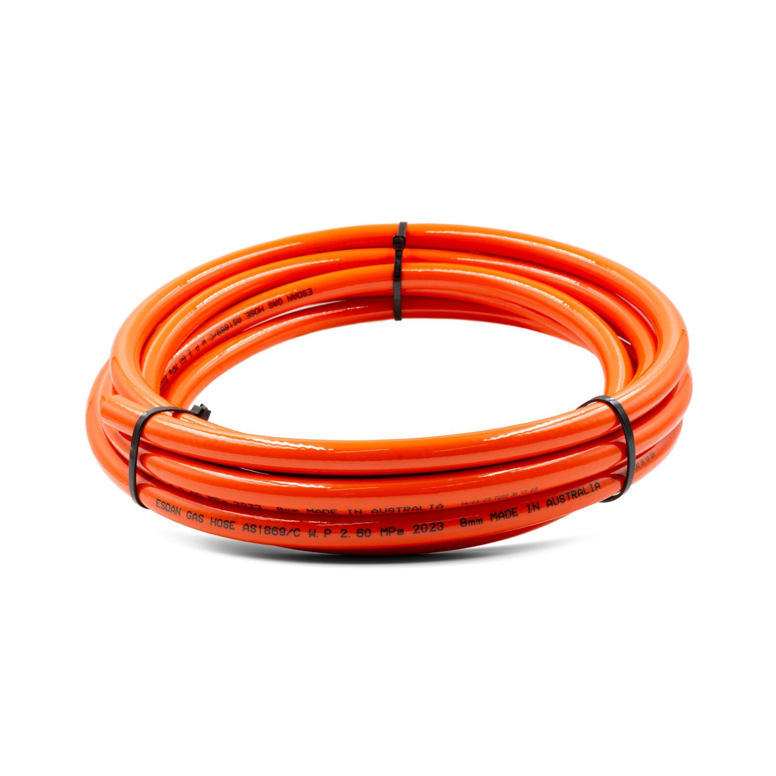5 Meter LPG Gas Hose 8mm No Fittings - Orange Welding Cooking Hose Stove