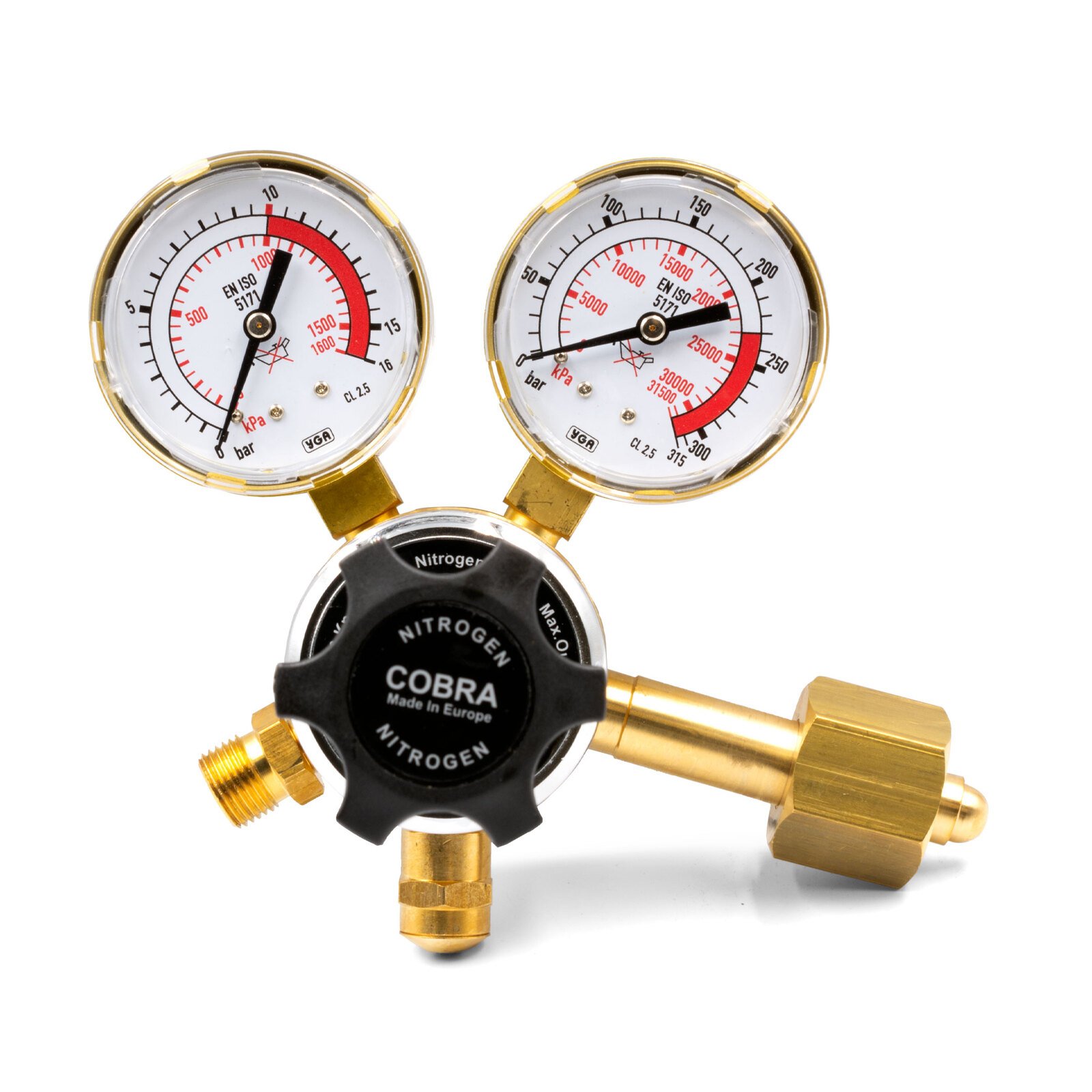 COBRA Home Brew Nitrogen Regulator 0-1000kPa Side Inlet