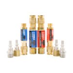 COBRA Oxygen & Fuel Flashback Arrestors - Quick Connect Coupler - Regulator & Torch End Quad