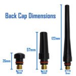 Pyrex Glass TIG cup combo 4 cup value kit 1.0mm - WP17/18/26 - Image 6