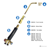 Comet Style Oxy / LPG Tip Tube Tip Holder & 6 x 1390 Tips - Image 5